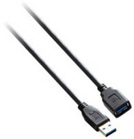 V7  Usb 3.0 A To A Extensor Cable 3 M Noir