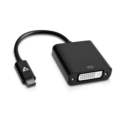 V7  UCDVI-BLK-1E USB-C m&acirc;le vers DVI-D femelle Adaptateur Noir