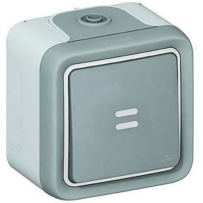 LEGRAND Va-et-vient T&eacute;moin Plexo Complet Ip55 Saillie Gris