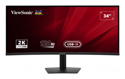 VIEWSONIC VA3420C - Ecran LED - incurv&eacute; - 34"" - 300 cd/m&sup2; - haut-parleurs