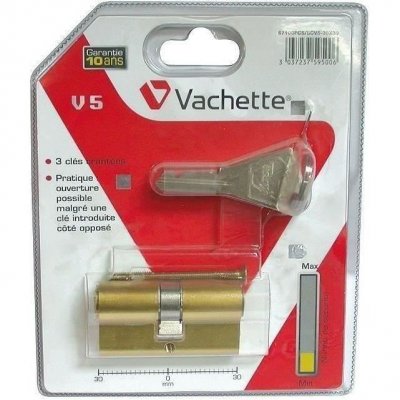 VACHETTE  - Cylindre V5 Barillet 35 x 35 pour serrure de porte