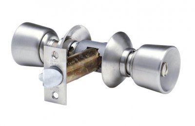 VACHETTE  V60 - Serrure tubulaire bec de cane &agrave; condamnation - Inox satin&eacute;