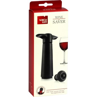 VACU VIN Vacuvin - pompe + 2 bouchons - noir