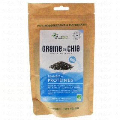 VALEBIO  Super food Graine de Chia sachet 200g