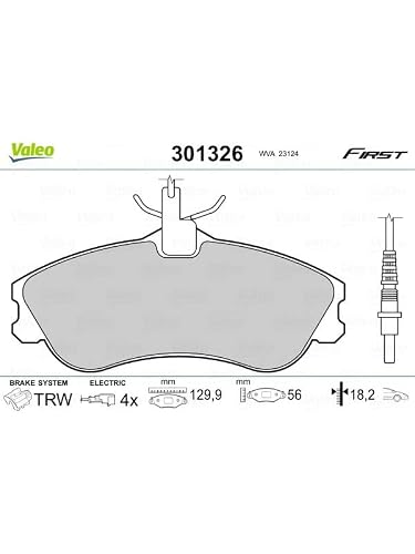 VALEO  Jeu de plaquettes de frein avant 301326