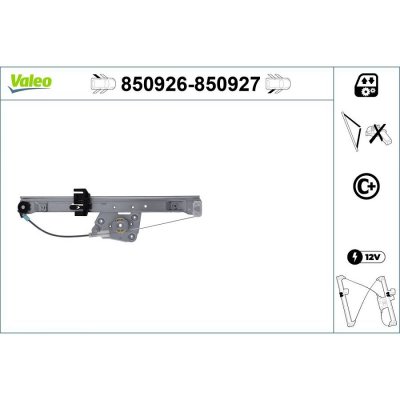 VALEO  L&egrave;ve-vitre (sans moteur) 850927 BMW S&eacute;rie 3
