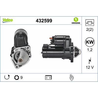 VALEO  NEW ORIGINAL PART 432599 D&eacute;marreur Starter 12 1,2 9
