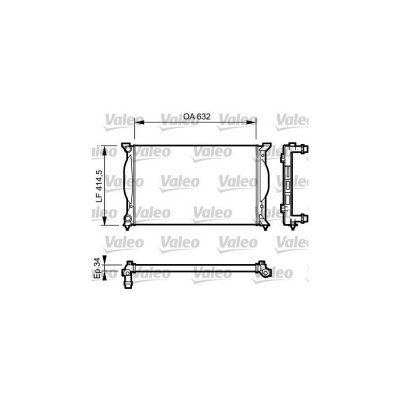 VALEO  Radiateur moteur pour AUDI: A4, A6 & SEAT: Exeo (Ref: 732963)