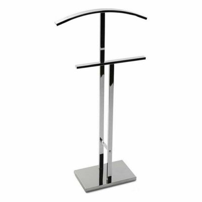 Valet de chambre acier chrom&eacute; double portant crom