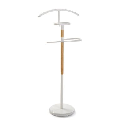 Valet de nuit bois clair et blanc chic 18790510