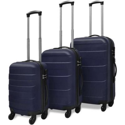 VIDAXL Valise rigide 3 pi&egrave;ces Bleu 