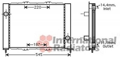 INTERNATIONAL RADIATORS VAN WEZEL Module de refroidissement pour RENAULT: Clio (Ref: 4300M388)