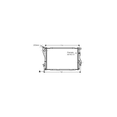 INTERNATIONAL RADIATORS VAN WEZEL Radiateur moteur pour BMW: S&eacute;rie 7, S&eacute;rie 5 (Ref: 06002202)