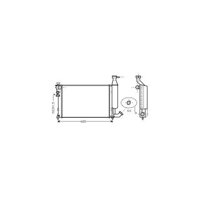 VAN WEZEL  - Radiateur refroidissement moteur 09002140 - R&eacute;f. 09002140