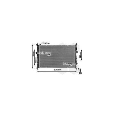 VAN WEZEL  - Radiateur refroidissement moteur 09012710 - R&eacute;f. 09012710