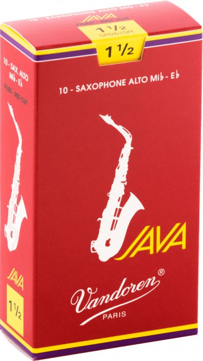 VANDOREN  SR2615R Java 10 Anches pour Saxophone Alto 1,5 Rouge