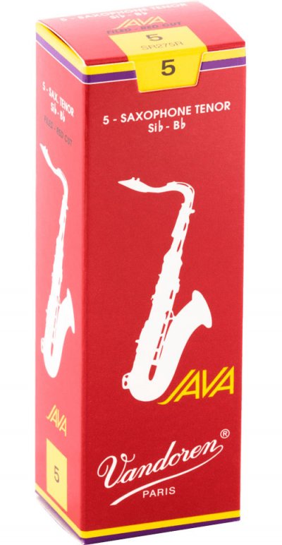 VANDOREN  SR275R Java 5 Anches pour Saxophone T&eacute;nor 5 Rouge
