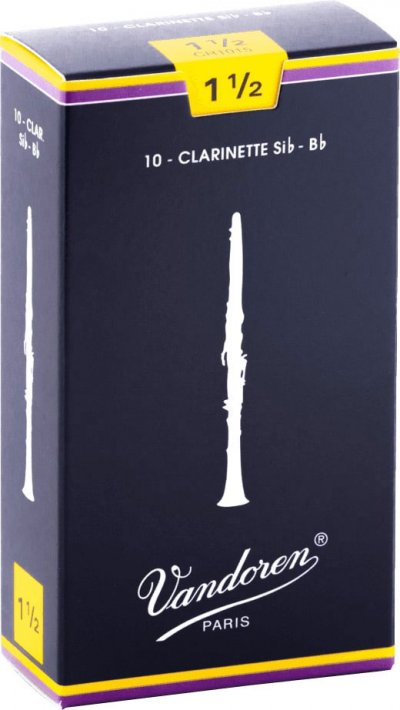VANDOREN  Traditional Bo&icirc;te De 10 Anches Pour Clarinette Sib, Force 1,5