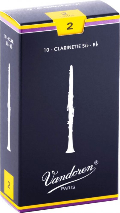 VANDOREN  Traditional Bo&icirc;te De 10 Anches Pour Clarinette Sib, Force 2