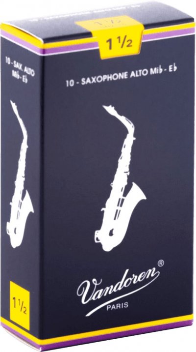 VANDOREN  Traditional Bo&icirc;te De 10 Anches Pour Saxophone Alto, Force 1,5