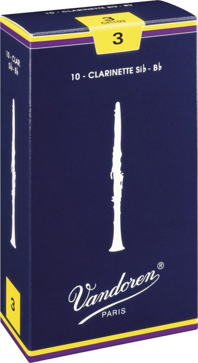 VANDOREN  Traditional Bo&icirc;tes De 10 Anches Pour Clarinette Sib, Force 3