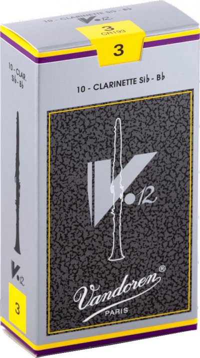 VANDOREN  V12 Bo&icirc;tes De 10 Anches Pour Clarinette Sib, Force 3