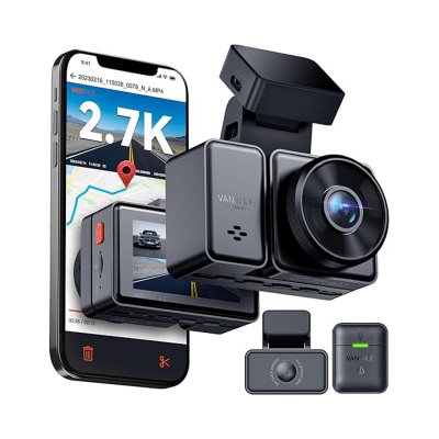 WONDERFUL PLACE Vantrue E2 Dashcam Double 2K QuadHD avec WiFi, GPS, Bluetooth SOS et mode parking