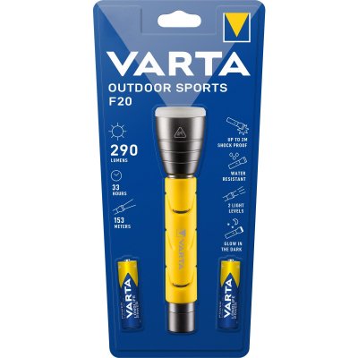 VARTA  18628101421 Torche led alu 5W Noir/Jaune