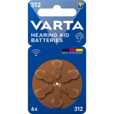 VARTA  Hearing Aid PR41 Pile bouton ZA 312 zinc-air 1.4 V 6 pc(s)