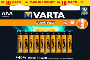 VARTA  Longlife AAA Batterie &agrave; usage unique Alcaline