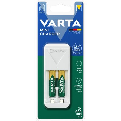 VARTA  Mini chargeur pour 2 piles rechargeables AAA 800 mAh