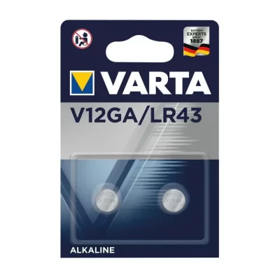 VARTA  Pack de 2 Piles &Eacute;lectroniques Alcalines V12GA/LR43