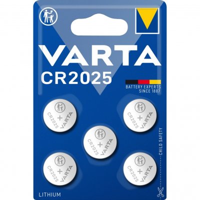 VARTA  Pack de 5 piles &eacute;lectroniques Lithium CR2025 
