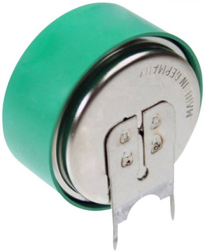 VARTA  V2/CP300H SLF ++/- Pile bouton rechargeable CP 300 H NiMH 300 mAh 2.4 V