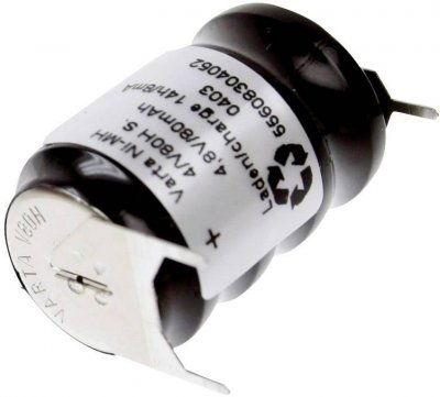 VARTA  V4/80H-SLF ++/- Pile bouton rechargeable 80H NiMH 80 mAh 4.8 V
