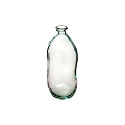 PARIS PRIX Vase bouteille en Verre recycl&eacute; h 35 cm - Transparent - Atmosphera