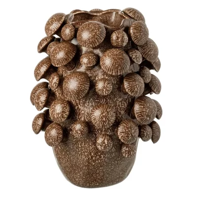 PARIS PRIX Vase Champignon en Argile ""Fungi"" 46cm Marron