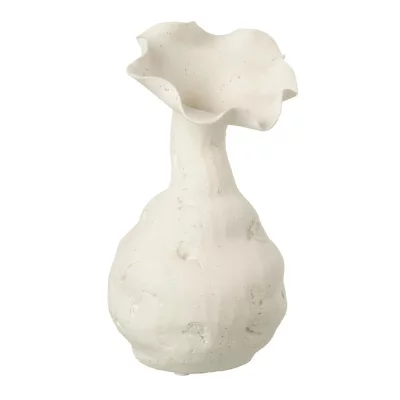 PARIS PRIX Vase D&eacute;co En C&eacute;ramique ""helix"" 24cm Blanc