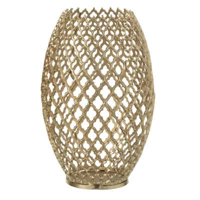 PARIS PRIX Vase D&eacute;co En M&eacute;tal ""night"" 39cm Dor&eacute;