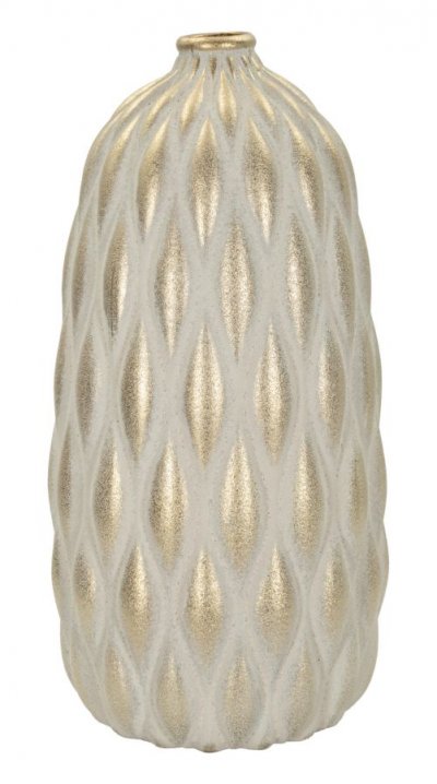 MAURO FERRETTI Vase d&eacute;coratif en c&eacute;ramique, design moderne, &oslash; 22 x 44 cm