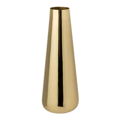 PARIS PRIX Vase Design En M&eacute;tal ""moses"" 40cm Dor&eacute;