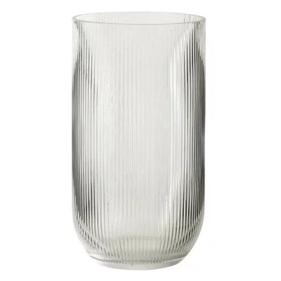PARIS PRIX Vase Design en Verre ""Lign&eacute;"" 30cm Transparent