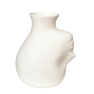 POLSPOTTEN Vase en porcelaine blanc t&ecirc;te &agrave; l'envers - Pols Potten