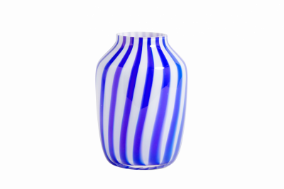 HAY Vase en verre haut bleu 28 cm Juice - 