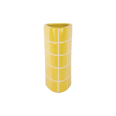 PRESENT TIME Vase  Retro Tiles Triangular Medium