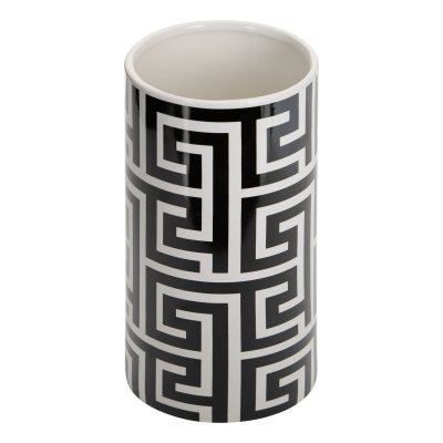 ATMOSPHERA Vase Reso 12x12x26cm Noir Et Blanc - 
