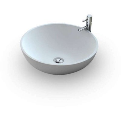 Vasque &agrave; poser ronde 40 cm en Solid surface - Bol&eacute;a