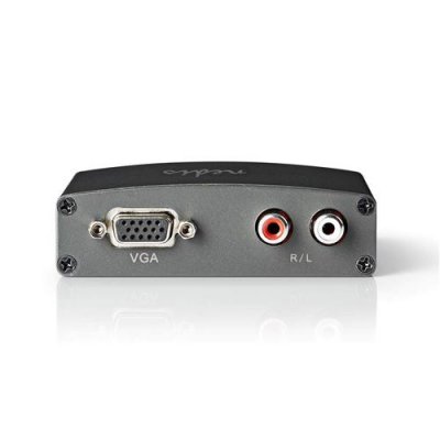 NEDIS VCON3411AT Convertisseur HDMI vers VGA, 1 entr&eacute;e &aacute; Entr&eacute;e HDMI, VGA + 2 Sorties RCA (G/D)