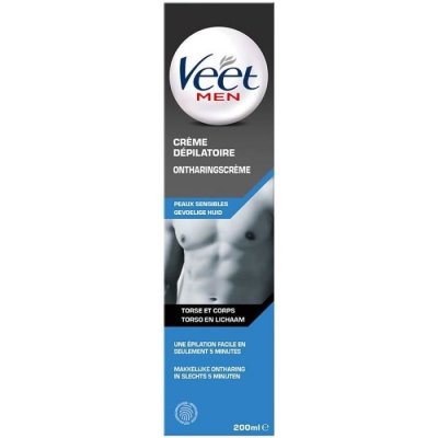 VEET  Men Cr&egrave;me D&eacute;pilatoire Peaux Sensibles 200ml
