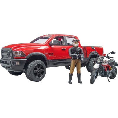 BRUDER V&eacute;hicule RAM 2500 avec moto